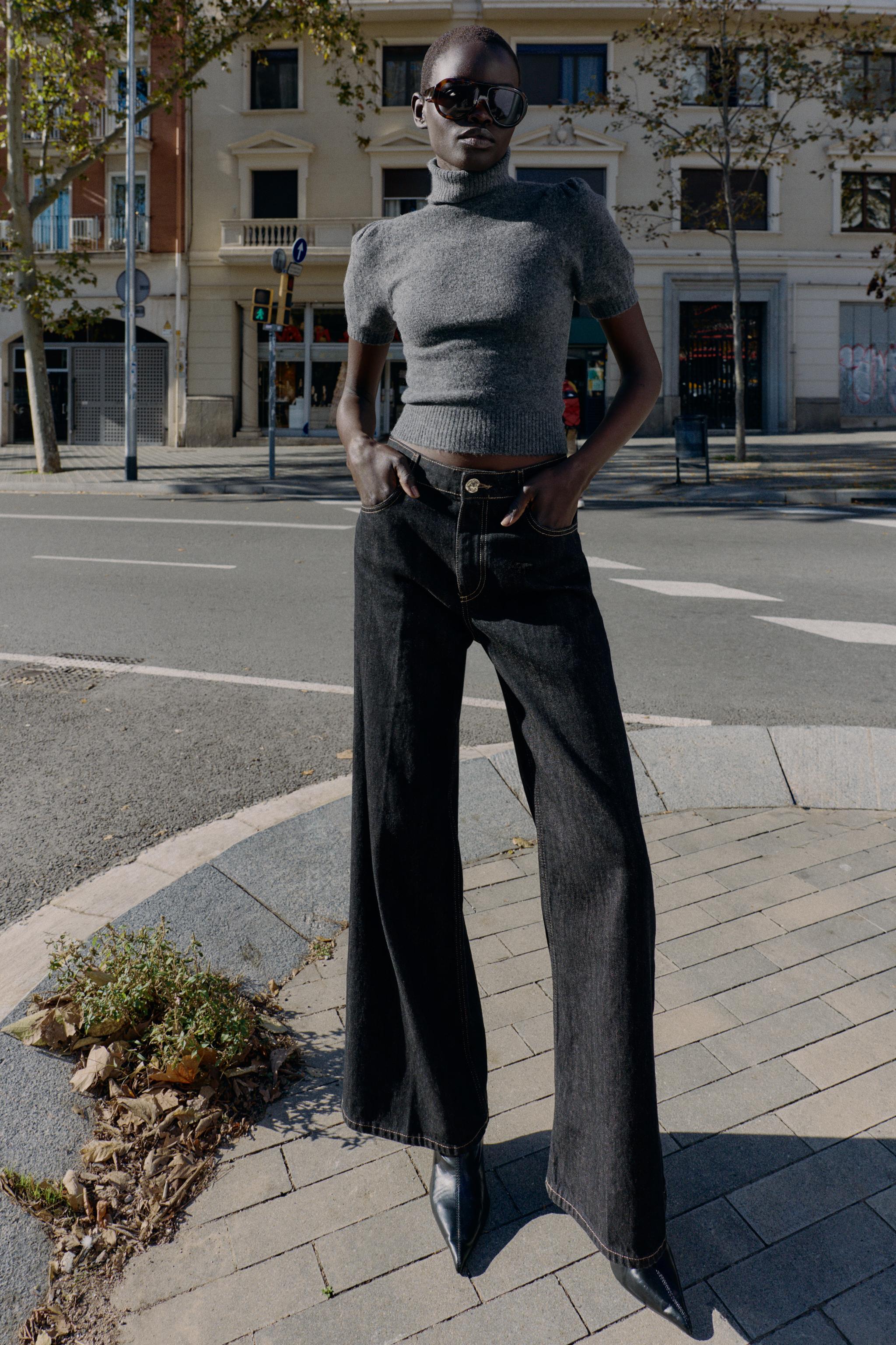 PULL EN MAILLE MANCHES COURTES BOUFFANTES